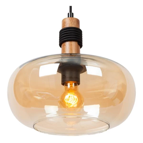 Lucide ILONA - Pendant light - Ø 30 cm - 1xE27 - Amber - detail 1